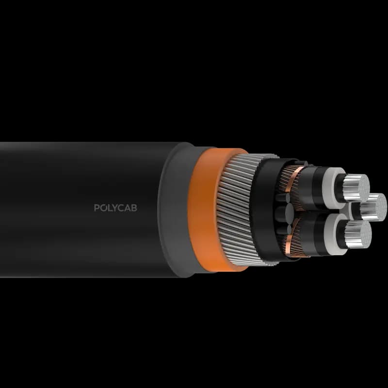 Polycab MV 3C AL XLPE ATR AS-NZS 6.35/11kV