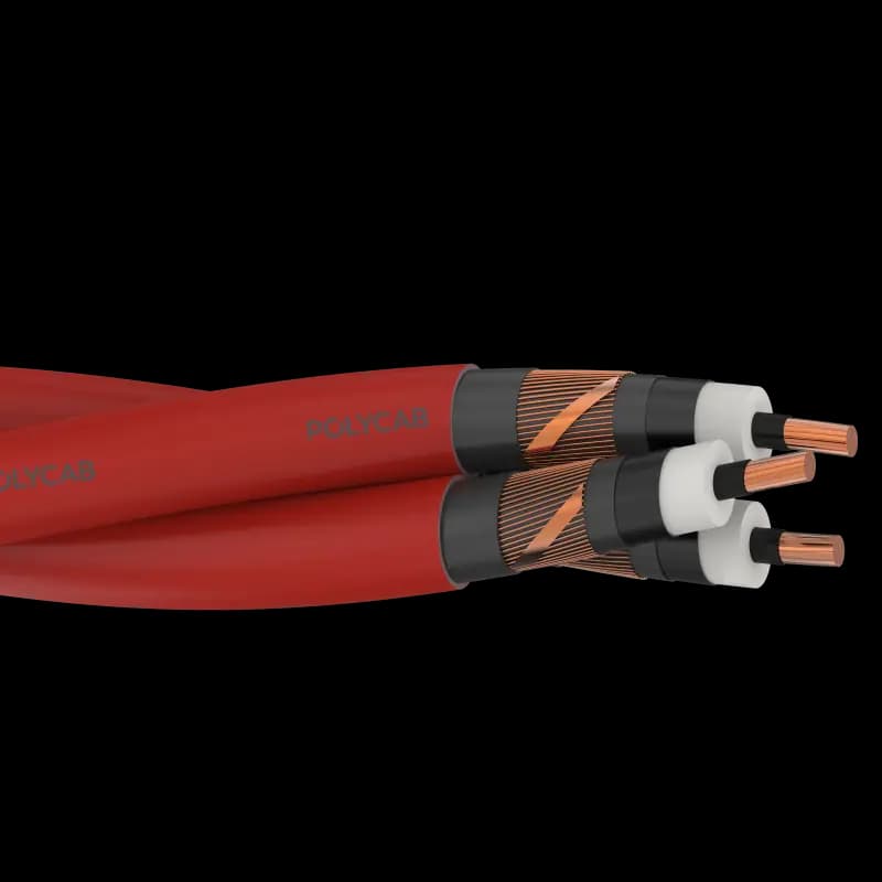 Polycab MV Cu BS 7870-4-10 6.35/11kV Triplex